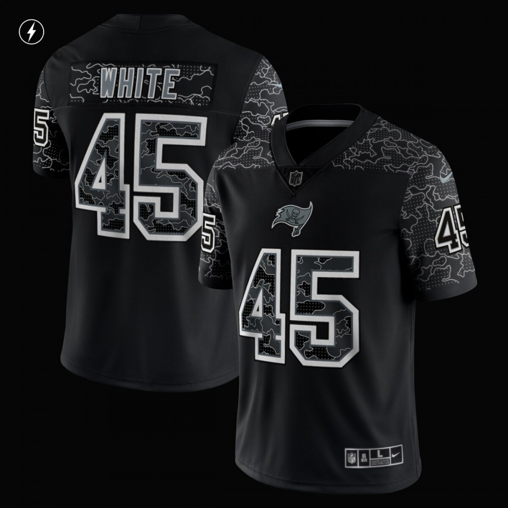 Devin White Tampa Bay Buccaneers Nike RFLCTV Limited Jersey - Black-GridironStore